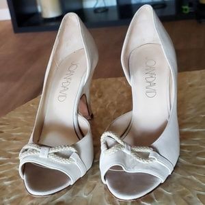 JOAN & DAVID Kitten Heel Peep Toe Pumps